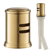  Dishwasher Air Gap in Brushed Brass with Rounded Corners, 1-7/8'' Diameter x 2-1/2'' H
