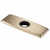  Deck Plate for Single Hole Bathroom Faucet In Brushed Gold, 6-1/4''W x 2-1/2''D x 1/4''H