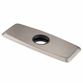  Deck Plate for Single Hole Bathroom Faucet In Spot Free Stainless Steel, 6-1/4''W x 2-1/2''D x 1/4''H