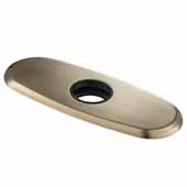  Deck Plate for Single Hole Bathroom Faucet In Brushed Gold, 6-1/4''W x 2-1/2''D x 1/4''H