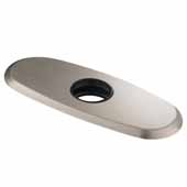  Deck Plate for Single Hole Bathroom Faucet In Spot Free Stainless Steel, 6-1/4''W x 2-1/2''D x 1/4''H