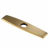  DP02 Series Deck Plate for Single Hole Kitchen Faucet In Brushed Gold, 10-1/4''W x 2-1/2''D x 1/4''H