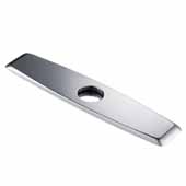  DP02 Series Deck Plate for Single Hole Kitchen Faucet In Chrome, 10-1/4''W x 2-1/2''D x 1/4''H