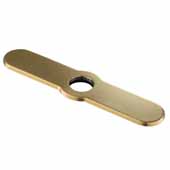  DP03 Series Deck Plate for Single Hole Kitchen Faucet In Brushed Gold, 10-1/4''W x 2-1/2''D x 1/4''H
