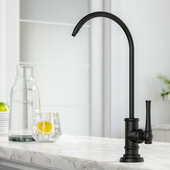 KRAUS Allyn™ 100% Lead-Free Kitchen Water Filter Faucet in Matte Black, Faucet Height: 10-3/8'' H, Spout Reach: 4-1/2'' D, Spout Height: 8-3/8'' H