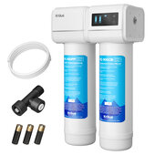  Purita™ 2-Stage Carbon Block Under-Sink Water Filtration System with Digital Display Monitor, 9-1/2'' W x 4-7/8'' D x 15-1/2'' H