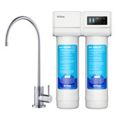  Purita#8482 2-Stage Under-Sink Filtration System with Single Handle Drinking Water Filter Faucet in Chrome, Spout Height: 8-3/8'' H; Spout Reach: 6'' D