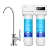  Purita#8482 2-Stage Under-Sink Filtration System with Allyn#8482 Single Handle Drinking Water Filter Faucet in Spot-Free Stainless Steel, Spout Height: 8-3/8'' H; Spout Reach: 6'' D