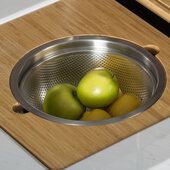 Kraus Workstation Kitchen Sink Serving Board Set with Stainless Steel Colander, 16-3/4''W x 15-3/4''D x 4-3/4''H