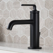 KRAUS Ramus™ Single Handle Bathroom Sink Faucet with Lift Rod Drain in Matte Black, Faucet Height: 7-1/2'' H, Spout Reach: 5-1/2'' D, Spout Height: 3-3/8'' H