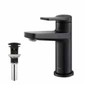  Indy™ Single Handle Bathroom Faucet in Matte Black with Pop Up Drain and Overflow