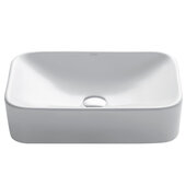 White Rectangular Ceramic Sink, 19-1/4'' W x 11-3/4'' D x 5'' H
