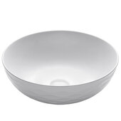  Viva Round Porcelain Ceramic Vessel Bathroom Sink in White Finish, 16-1/2'' Diameter x 5-1/2'' H