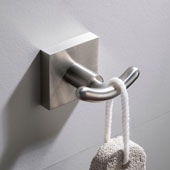  Ventus™ Bathroom Robe and Towel Double Hook, Brushed Nickel, 2-5/8'' W x 2'' D x 1-3/4'' H