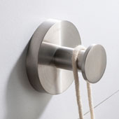  Elie™ Bathroom Robe and Towel Hook, Brushed Nickel, 2-1/8'' Diameter x 1-5/8'' D