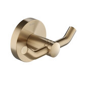  Elie™ Bathroom Robe and Towel Double Hook, Brushed Gold, 3-5/8'' W x 2'' D x 2-1/8'' H
