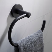  Elie™ Bathroom Towel Ring, Matte Black, 8'' W x 2-3/4'' D x 5-3/8'' H