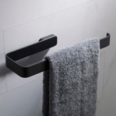  Stelios™ Bathroom Towel Ring, Matte Black Finish, 9-11/16''W x 3-3/16''D x 1''H
