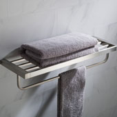  Stelios™ Bathroom Shelf with Towel Bar, Brushed Nickel Finish, 24-5/8''W x 7-7/8''D x 4-9/16''H