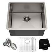  Standart PRO™ 21'' 16 Gauge Undermount Single Bowl Stainless Steel Kitchen Sink 21''W x 18''D x 10''H