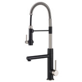  Artec Pro™ Spot Free Finish 2-Function Commercial Style Pre-Rinse Kitchen Faucet with Pull-Down Spring Spout and Pot Filler Stainless Steel/Matte Black