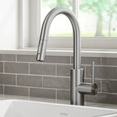  Oletto™ Single Handle Pull Down Kitchen Faucet in all-Brite™ Spot Free Stainless Steel Finish, 2-1/2''W x 8-3/4''D x 15-3/4''H