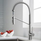  Oletto™ Single Handle Pull Down Commercial Kitchen Faucet in Chrome Finish, Faucet Height: 21-3/4'', Spout Reach: 9-1/4''