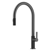 KRAUS® Oletto™  High-Arc Single Handle Pull-Down Kitchen Faucet in Matte Black / Spot Free Black Stainless Steel, Spout Height: 10-1/2'', Spout Reach: 10-7/8''