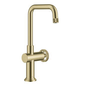  KRAUS® Urbix™ Industrial Single Handle Kitchen Bar Faucet In Brushed Gold, Spout Height: 9-1/2'' H, Spout Reach: 5-3/4'' D
