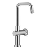  KRAUS® Urbix™ Industrial Single Handle Kitchen Bar Faucet In Spot-Free Stainless Steel, Spout Height: 9-1/2'' H, Spout Reach: 5-3/4'' D