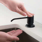 KRAUS Boden™ Kitchen Soap Dispenser in Matte Black, 17oz Refillable Bottle, Height: 12-5/16'' H