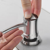 KRAUS KSD54 Series Kitchen Soap and Lotion Dispenser, Chrome, Spout Reach: 3-1/2'' D, Spout Height: 2-5/8'' H