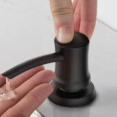 KRAUS KSD54 Series Kitchen Soap and Lotion Dispenser, Matte Black, Spout Reach: 3-1/2'' D, Spout Height: 2-5/8'' H