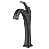  Arlo™ Matte Black Single Handle Vessel Bathroom Faucet with Pop Up Drain, Faucet Height: 12-1/8'', Spout Reach: 5-1/8''