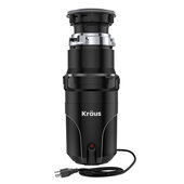 KRAUS WasteGuard™ High-Speed 1/3 HP Continuous Feed Ultra-Quiet Motor Garbage Disposal with Quick Connect Mount, Power Cord and Flange Included