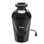 KRAUS WasteMate™�Continuous Feed Garbage Disposal�with 3/4 HP�Ultra-Quiet Motor�for Kitchen Sinks�with�Power Cord�and�Flange�Included, 7-1/2'' W x 10-1/4'' D x 15-1/4'' H