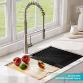  Kore™ Workstation 30'' W Undermount 16 Gauge Single Bowl Stainless Steel Kitchen Sink with Accessories, 30'' W x 19'' D x 10'' H