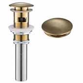  Pop-Up Drain for Bathroom Sink with Overflow, Brushed Gold