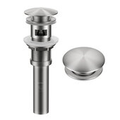 KRAUS PU-11 Series Pop-Up Drain for Bathroom Sink with Overflow in Spot-Free Stainless Steel, 2-5/8'' Diameter x 8-5/8'' H