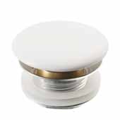  #KRS-PU-20GWH In Pop-Up Drain with Porcelain Ceramic Top for Bathroom Sink without Overflow In Gloss White, 2-3/4''Diameter x 8-5/8''H