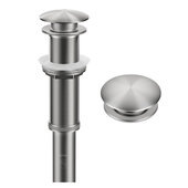 KRAUS PU-L10 Series Bathroom�Sink Pop-Up Drain with Extended Thread�without Overflow�in Spot-Free Stainless Steel, 2-5/8'' Diameter x 10-3/4'' H