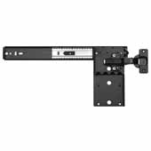  Medium Duty 30 lb. Class Pivot Door Slide with Self-close 35mm Hinge, 14'' Long, Ebony Black