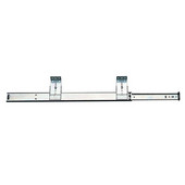  Top Mounted, 3/4 Extension, 75lbs. Adjustable Mounting Height Drawer Slide (Pair), 14' - 18' Lengths, Finished in Anochrome