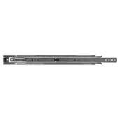  10''-24'' Side Mounted 100 lb Ball Bearing, Full Extension Stay Close Hold Out Drawer Slide in Anochrome Finish