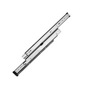  Side Mounted 1-1/4'' Over Travel 150lbs. Drawer Slide (Pair), 12'' - 30'' Lengths, Finished in Anochrome or Ebony Black