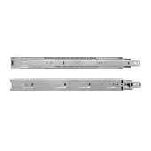  12''-28'' Side Mounted 140 lb Ball Bearing Heavy-Duty Drawer Slides with Overtravel, Zinc Finish
