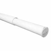  48''-72'' Heavy-Duty Adjustable Closet Rods, White, 1-1/4'' Outer Diameter