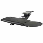  Combo Pack Sit-Stand Keynetix2 Keyboard Arm and Comfort Keyboard & Mouse Over Platform with Palm Support, Black, 21'' Track Length
