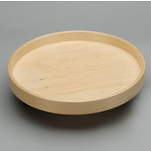 20'' Full Round Banded Wood Single Tray Lazy Susan with Steel Bearing for Shelf Mounting