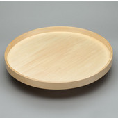  28'' Full Round Banded Wood Single Tray Lazy Susan with Steel Bearing for Shelf Mounting
